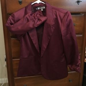 Jennifer Lopez maroon Jacket